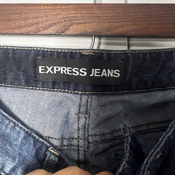 Express Dark Indigo Barely Boot Ultra Low Rise - Picture 3 of 6